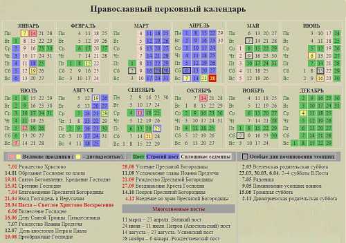 церковный православный календарь на апрель 2017 года